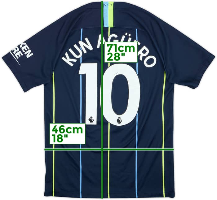 2018-19 Manchester City Away Shirt Kun Aguero #10 - 6/10 - (S)