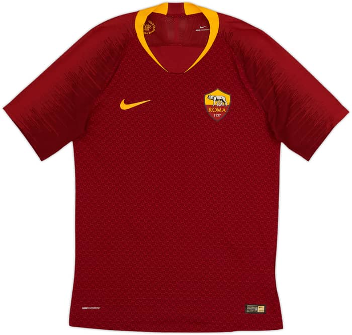 2018-19 Roma Authentic Home Shirt De Rossi #16 - 10/10 - (S)