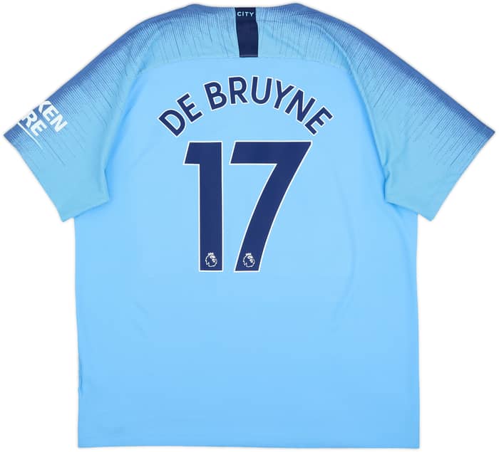 2018-19 Manchester City Home Shirt De Bruyne #17 - 9/10 - (XL)