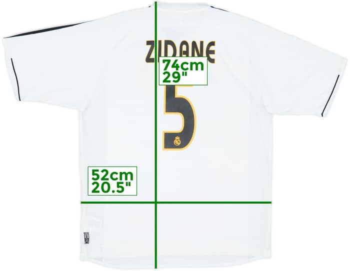 2003-04 Real Madrid Camiseta Local Zidane #5 - 6/10 - (M)