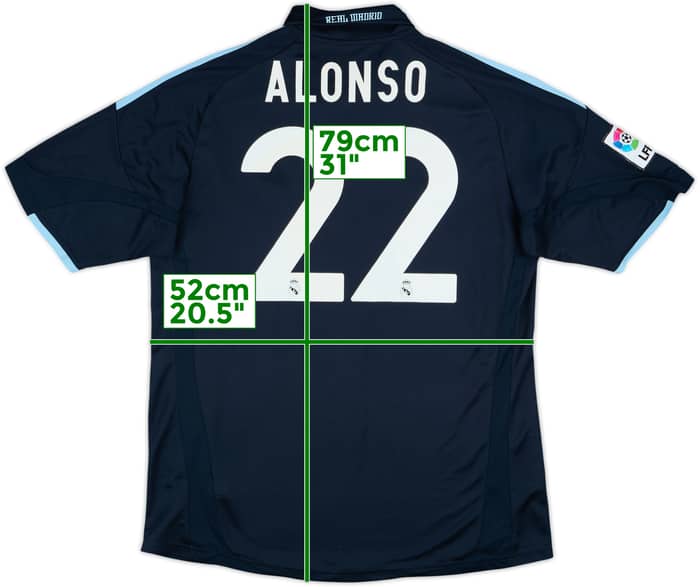 2009-10 Real Madrid Away Shirt Alonso #22 - 6/10 - (L)