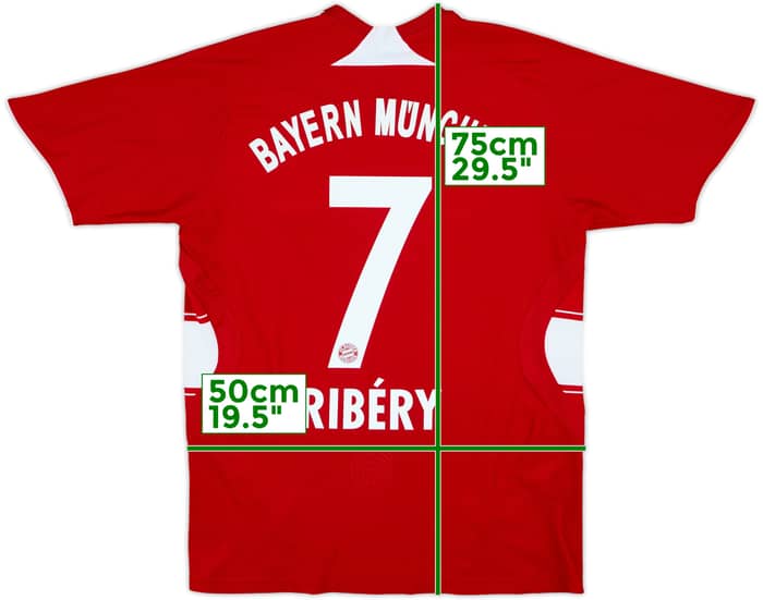 2008-09 Bayern Munich Home Shirt Ribery #7 - 9/10 - (M)