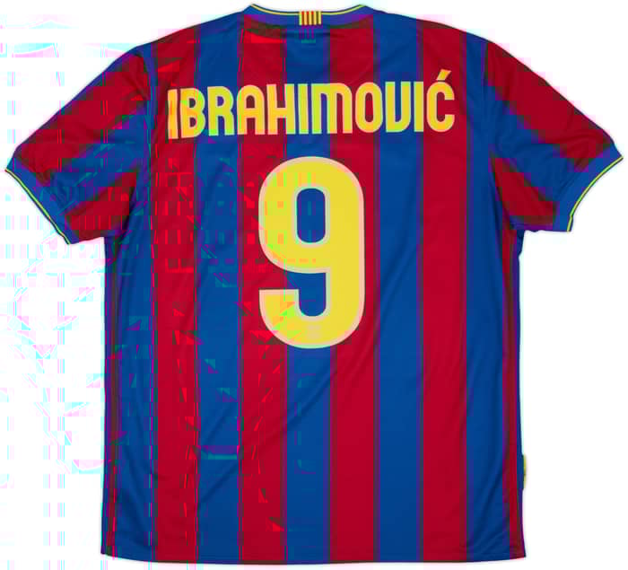 2009-10 Barcelona Home Shirt Ibrahimovic #9 - 6/10 - (L)