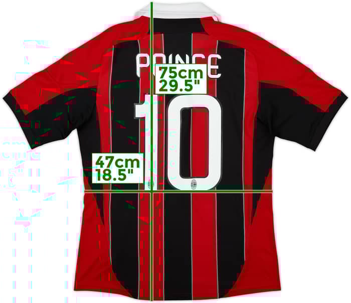 2012-13 AC Milan Home Shirt Prince #10 - 6/10 - (M)