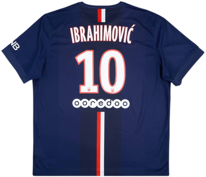 2014-15 Paris Saint-Germain Home Shirt Ibrahimovic #10 - 6/10 - (XXL)
