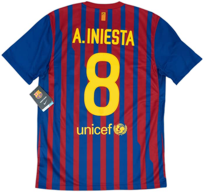 2011-12 Barcelona Home Shirt A.Iniesta #8 (M)