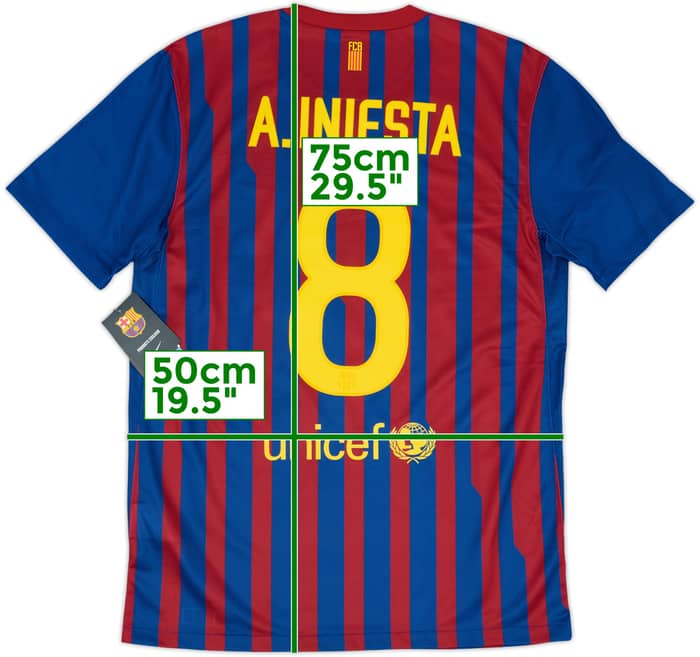 2011-12 Barcelona Home Shirt A.Iniesta #8 (M)