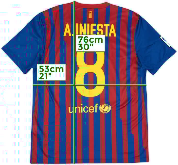 2011-12 Barcelona Home Shirt A.Iniesta #8 - 6/10 - (L)