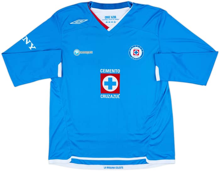 2009-10 Cruz Azul Home L/S Shirt - 8/10 - (L)
