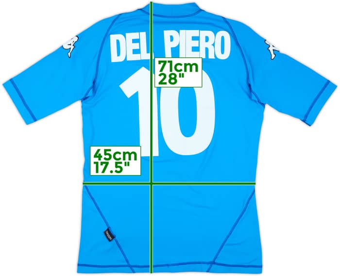 2000-01 Italy Basic Home Shirt Del Piero #10 - 10/10 - (L)