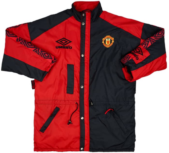 1992-94 Manchester United Umbro Padded Bench Coat - 10/10 - (XL)