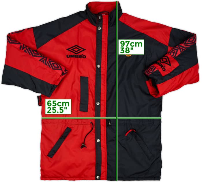1992-94 Manchester United Umbro Padded Bench Coat - 10/10 - (XL)