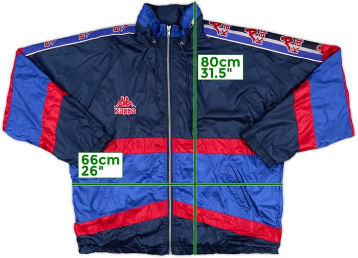 1995-97 Barcelona Kappa Hooded Rain Jacket - 8/10 - (XL)