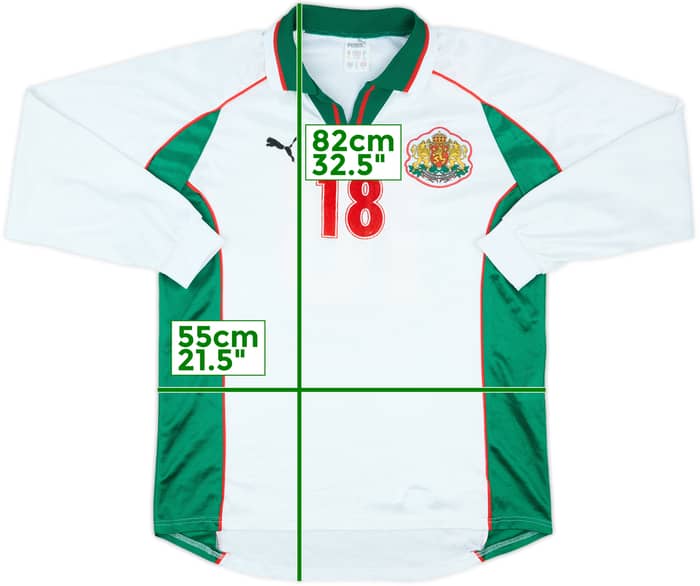 1998-00 Bulgaria Match Issue Home L/S Shirt #18