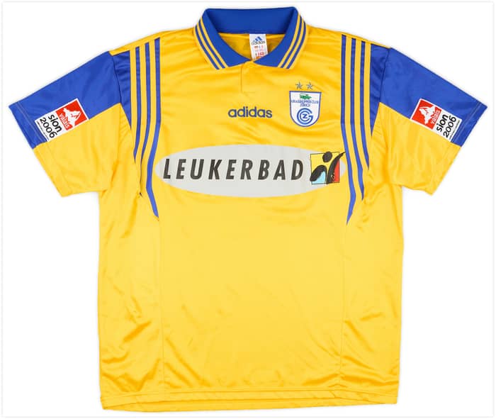1997-98 Grasshoppers Match Issue Signed Away Shirt Vogel #14