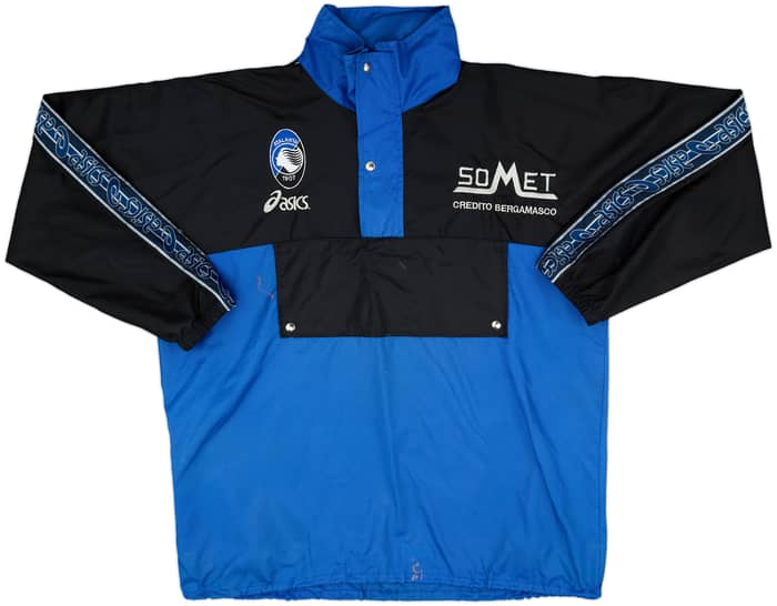 1996-98 Atalanta Asics Hooded 1/4 Zip Rain Jacket - 6/10 - (XL)
