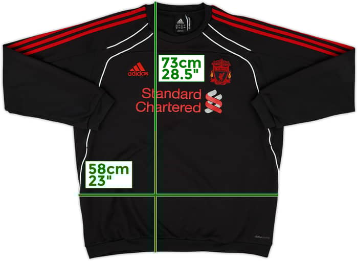2010-11 Liverpool adidas Sweat Top - 8/10 - (XL)