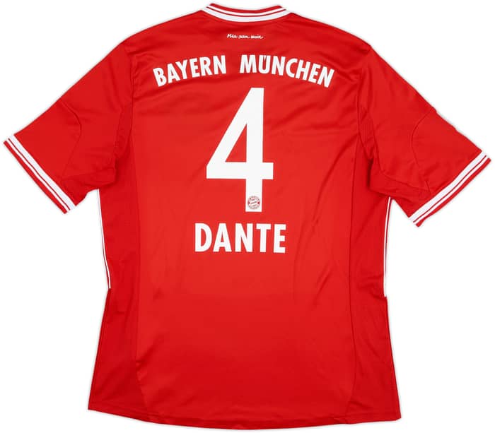 2013-14 Bayern Munich Home Shirt Dante #4 - 8/10 - (L)