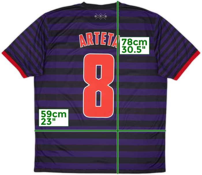 2012-13 Arsenal Camiseta Visitante Arteta #8 - 8/10 - (XL)