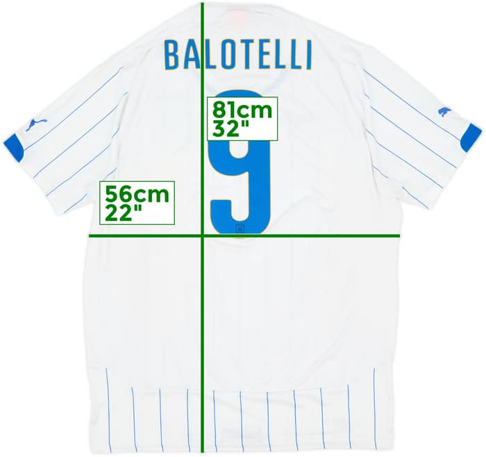 2014-15 Italy Away Shirt Balotelli #9 - 6/10 - (XL)