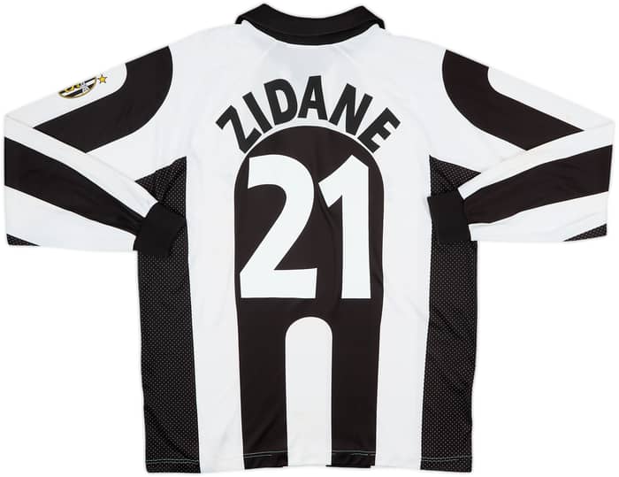 1997-98 Juventus Centenary Basic Home L/S Shirt Zidane #21 - 7/10 - (XL)