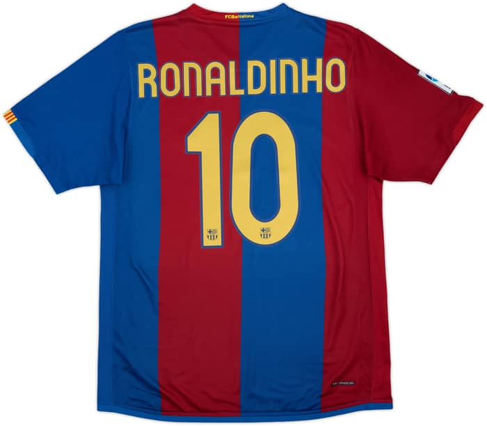 2006-07 Barcelona Home Shirt Ronaldinho #10 - 8/10 - (M)