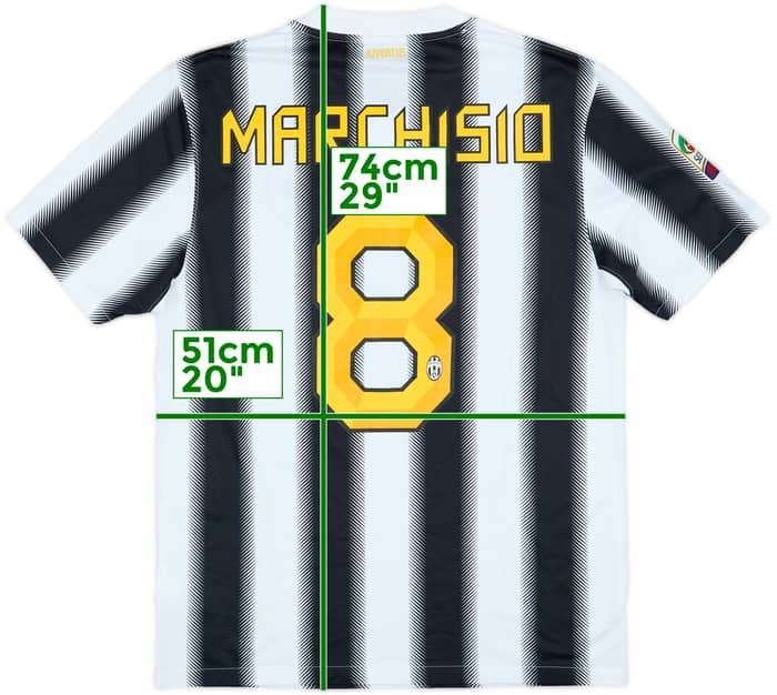 2011-12 Juventus Home Shirt Marchisio #8 - 7/10 - (M)