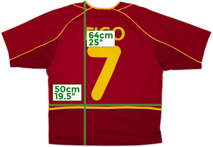2002-04 Portugal Home Shirt Figo #7 - 4/10 - (M)