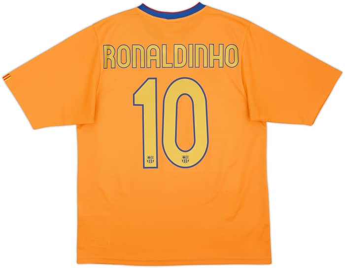 2006-08 Barcelona Basic Away Shirt Ronaldinho #10 - 9/10 - (M)