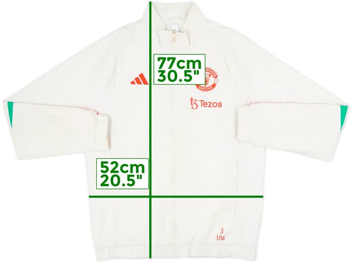 2023-24 Manchester United adidas Youth Player Issue Track Jacket #3 - 6/10 - (M)