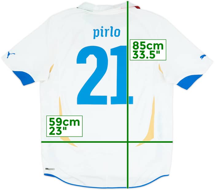 2010-12 Italy Away Shirt Pirlo #21 - 8/10 - (XL)