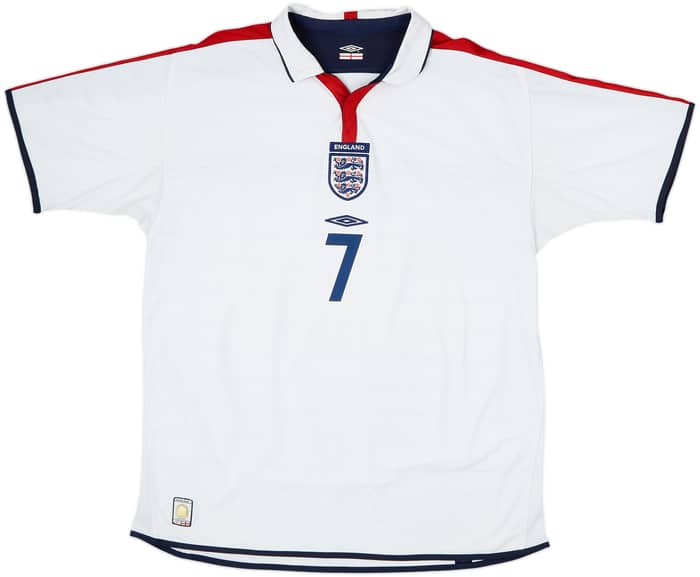 2003-05 England Home Shirt Beckham #7 - 5/10 - (XL)