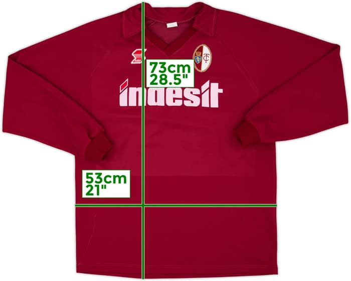 1990-91 Torino Home L/S Shirt - 6/10 - (XL)