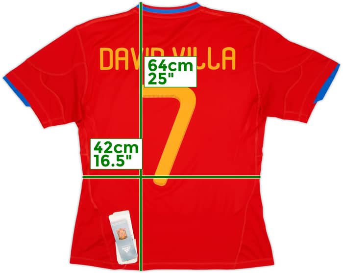 2009-10 Spain Home Shirt David Villa #7 (Women's M)