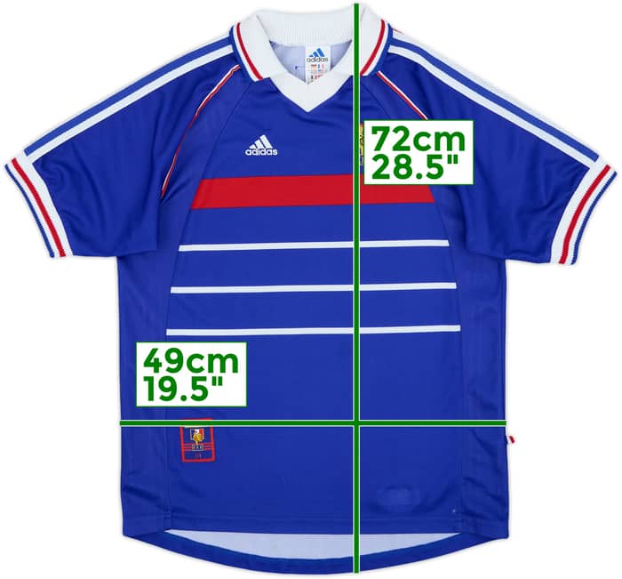 1998-00 France Home Shirt - 7/10 - (XL.Boys)