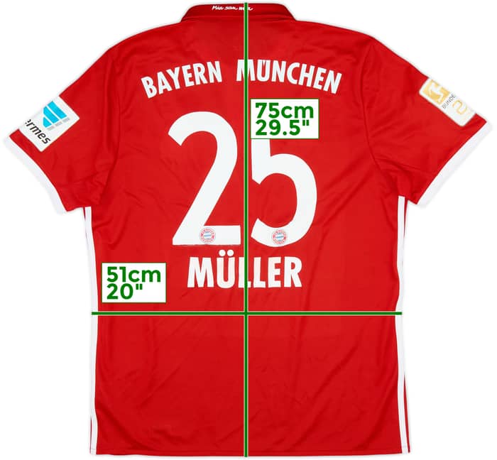 2016-17 Bayern Munich Home Shirt Muller #25 - 5/10 - (L)
