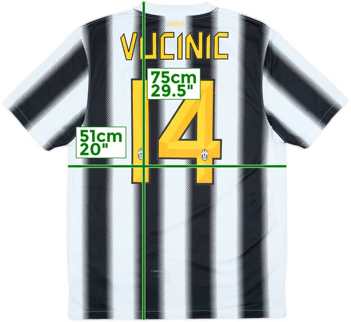 2011-12 Juventus Home Shirt Vucinic #14 - 8/10 - (M)