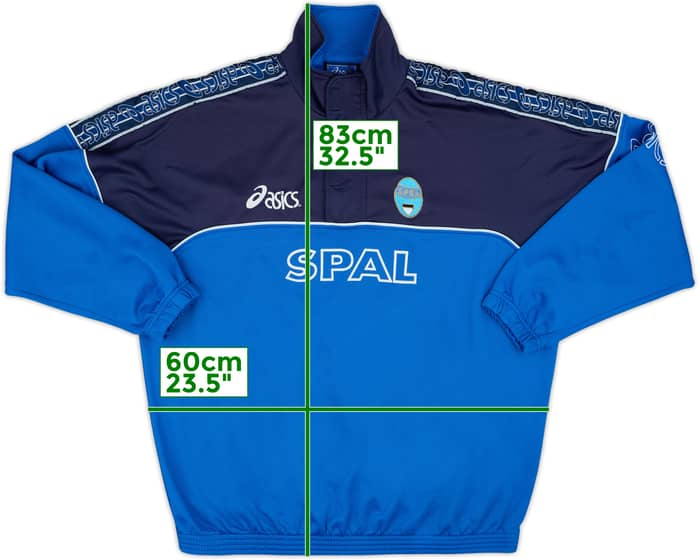 1998-00 SPAL Asics Top de entrenamiento con cremallera de 1/4 - 5/10 - (XXL)