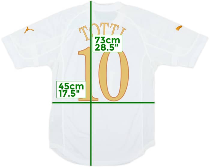 2004-06 Italy Away Shirt Totti #10 - 8/10 - (S)