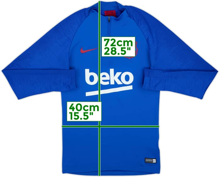 2019-20 Barcelona Nike 1/4 Zip Training Top - 8/10 - (XS)