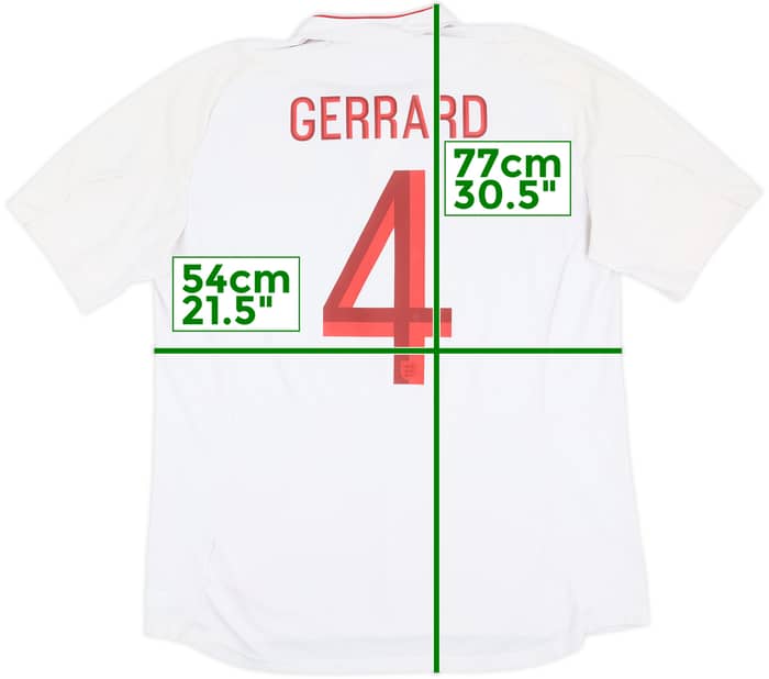 2012-13 England Home Shirt Gerrard #4 - 6/10 - (XL)