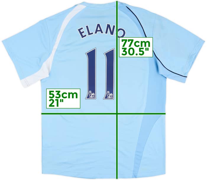 2008-09 Manchester City Home Shirt Elano #11 - 5/10 - (L)