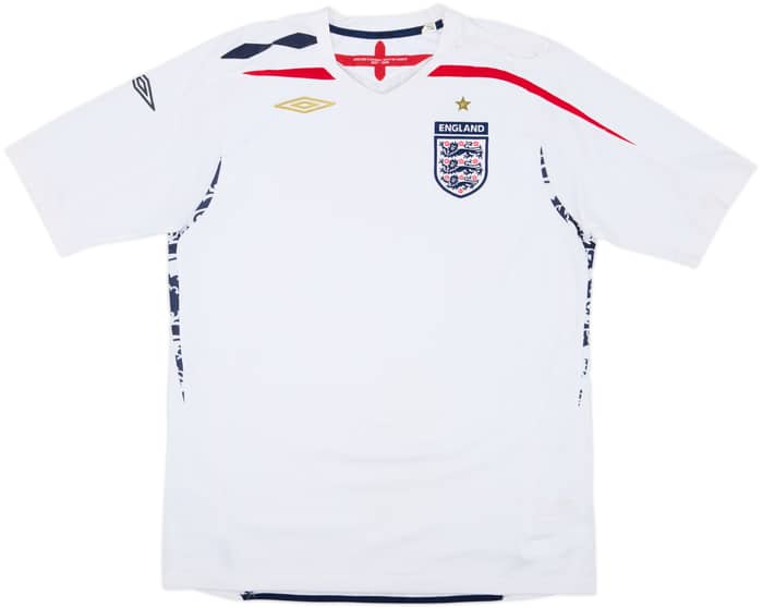 2007-09 England Home Shirt - 4/10 - (L)