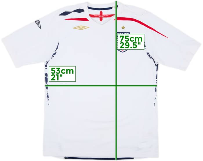 2007-09 England Home Shirt - 4/10 - (L)