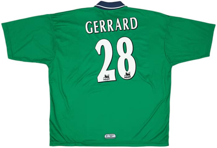 1999-00 Liverpool Visitante Camiseta Gerrard #28 - 8/10 - (XXL)