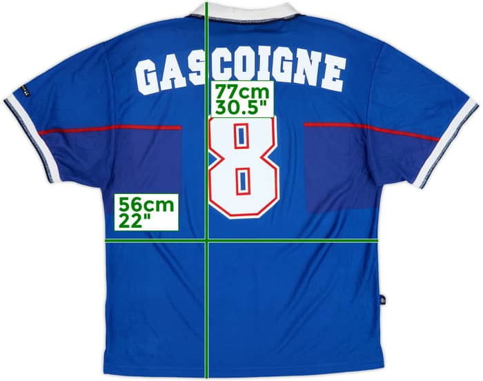 1997-99 Rangers Camiseta Local Gascoigne #8 - 5/10 - (XL)