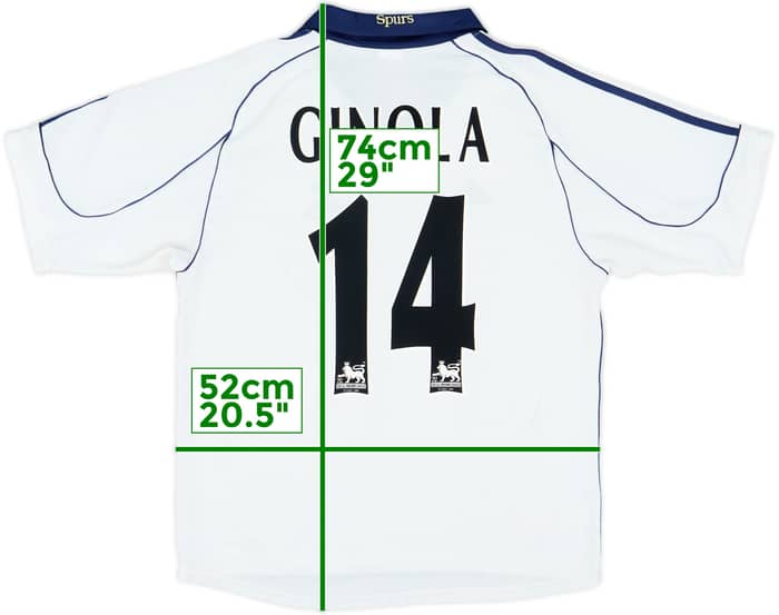 1999-01 Tottenham Home Shirt Ginola #14 - 7/10 - (M)