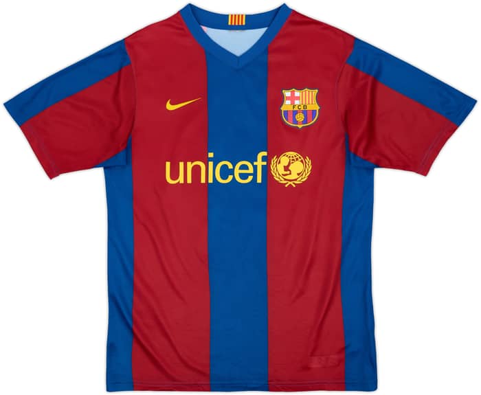 2007-08 Barcelona Basic Home Shirt Ronaldinho #10 - 6/10 - (M)