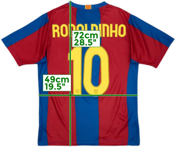 2007-08 Barcelona Basic Home Shirt Ronaldinho #10 - 6/10 - (M)