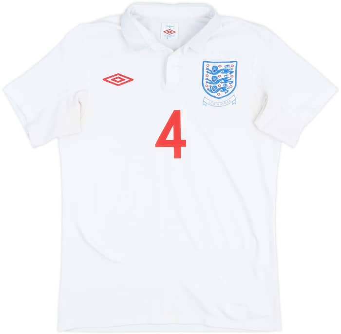 2009-10 England 'South Africa' Home Shirt Gerrard #4 - 6/10 - (S)